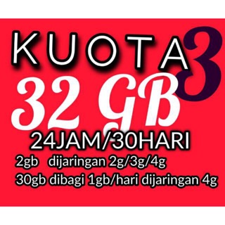 Paket Three Aon || Three Aon Unlimited 6gb 10gb || paket 3 data || injek kuota 3 | Shopee Indonesia