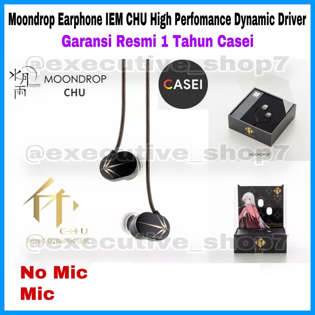 Moondrop Earphone IEM CHU High Perfomance Dynamic Driver - Garansi Resmi 1 Tahun Casei