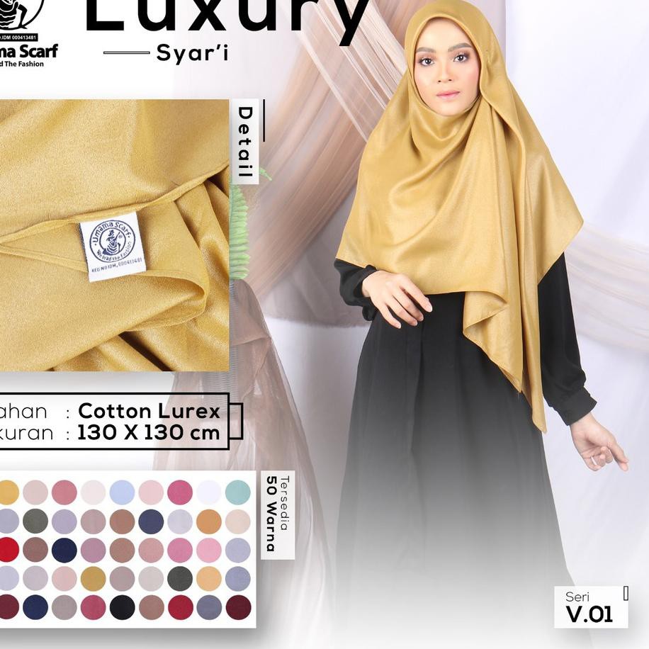 SLG Kerudung Segi Empat Luxury Syar'i UMAMA Hijab Jilbab Syari 