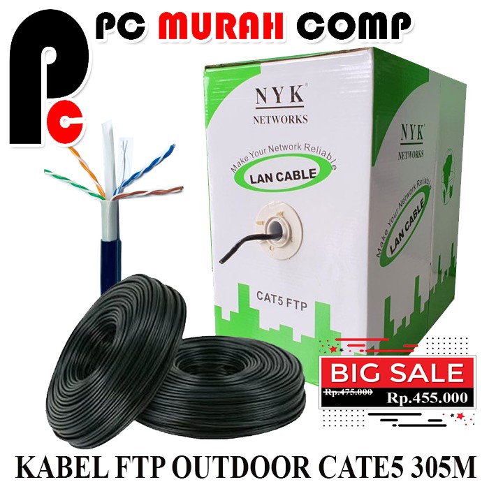 Kabel LAN NYK Outdoor FTP Cat5 NYK 305M