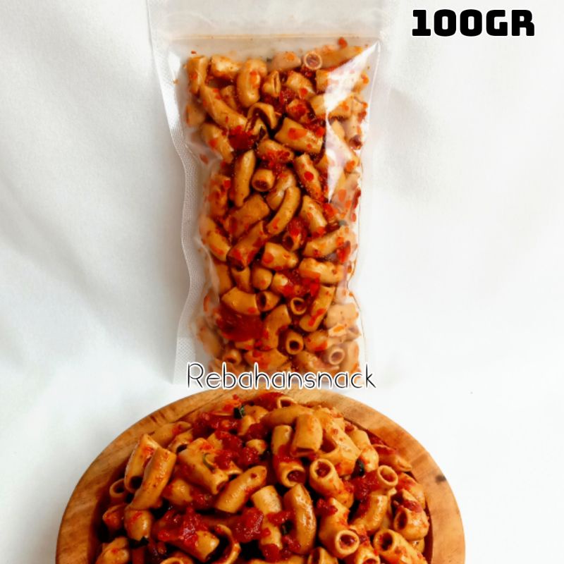 

Makroni Viral makaroni bantet pedas mampun aroma daun jeruk isi 100 gr rebahan snack