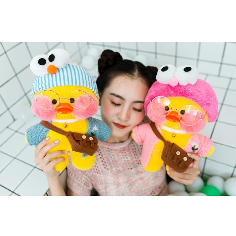 HZ Mainan boneka Bebek Kuning Lala-Fanfan 30CM Stuffed Plush duck doll 2022 untuk Hadiah Anak