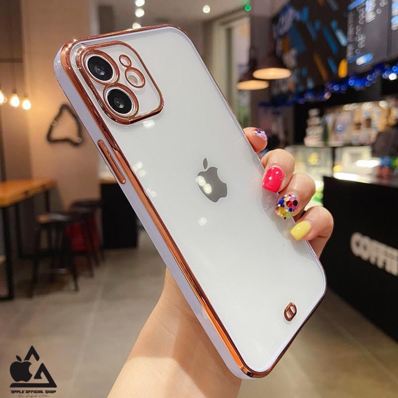 Softcase iPhone 6 6+ 7 7+ 8 8+ SE 2 Bumper Candy List Chrome Gold Silikon Case Bening Bemper Clear H