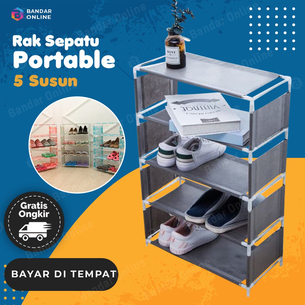  Rak Sepatu Mini  Portable Serbaguna Dapat Dibongkar Pasang 