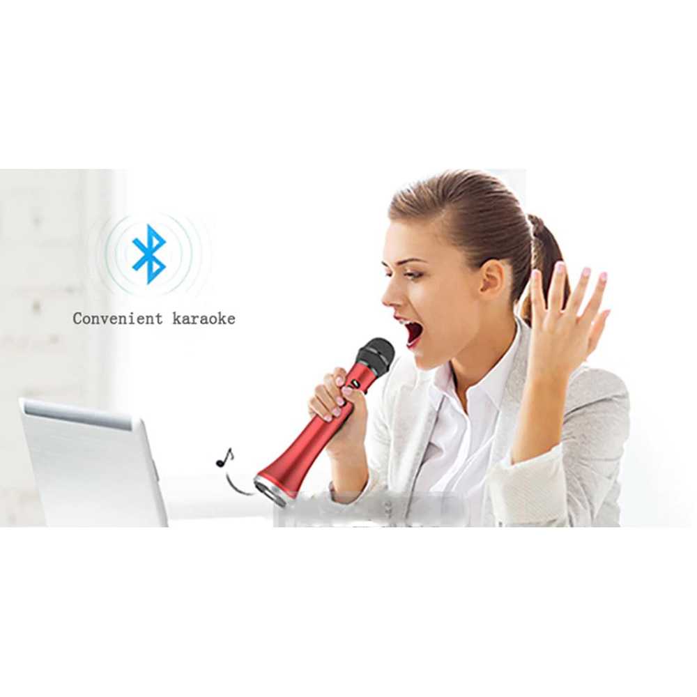 Speaker Microfone Bluetooth Lewinner Mikrofon Karaoke Wireless Bluetooth Speaker Portable-L-698