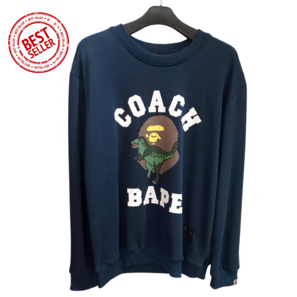 Sweater Bape X Coach Rexy Crewneck Navy