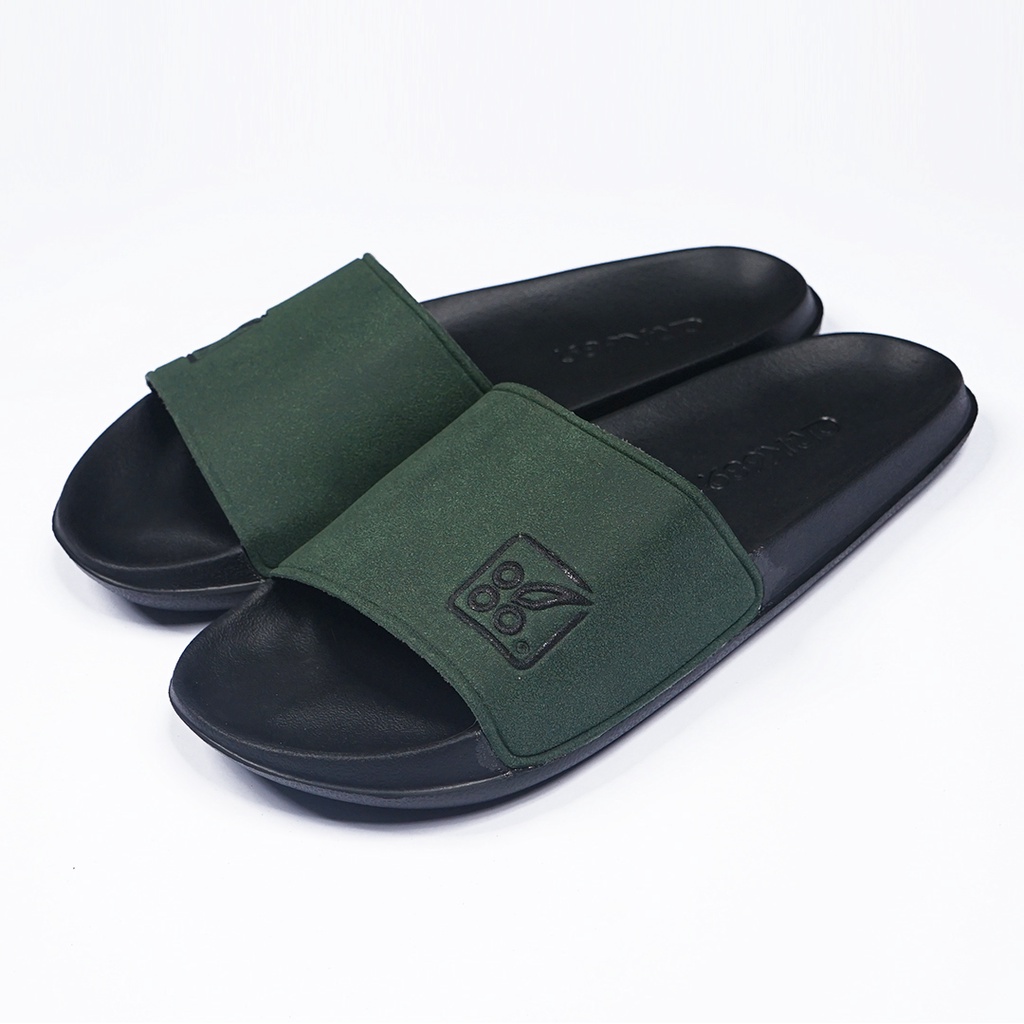 Sandal Pria Casual Sendal Slop Pria Dewasa Ork689 Melog Black Green