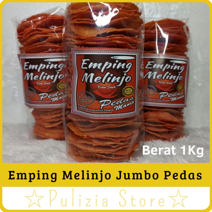 

EMPING MELINJO PEDAS MANIS JUMBO LEBAR MENTAH 1000 GR 1KG ASLI LIMPUNG