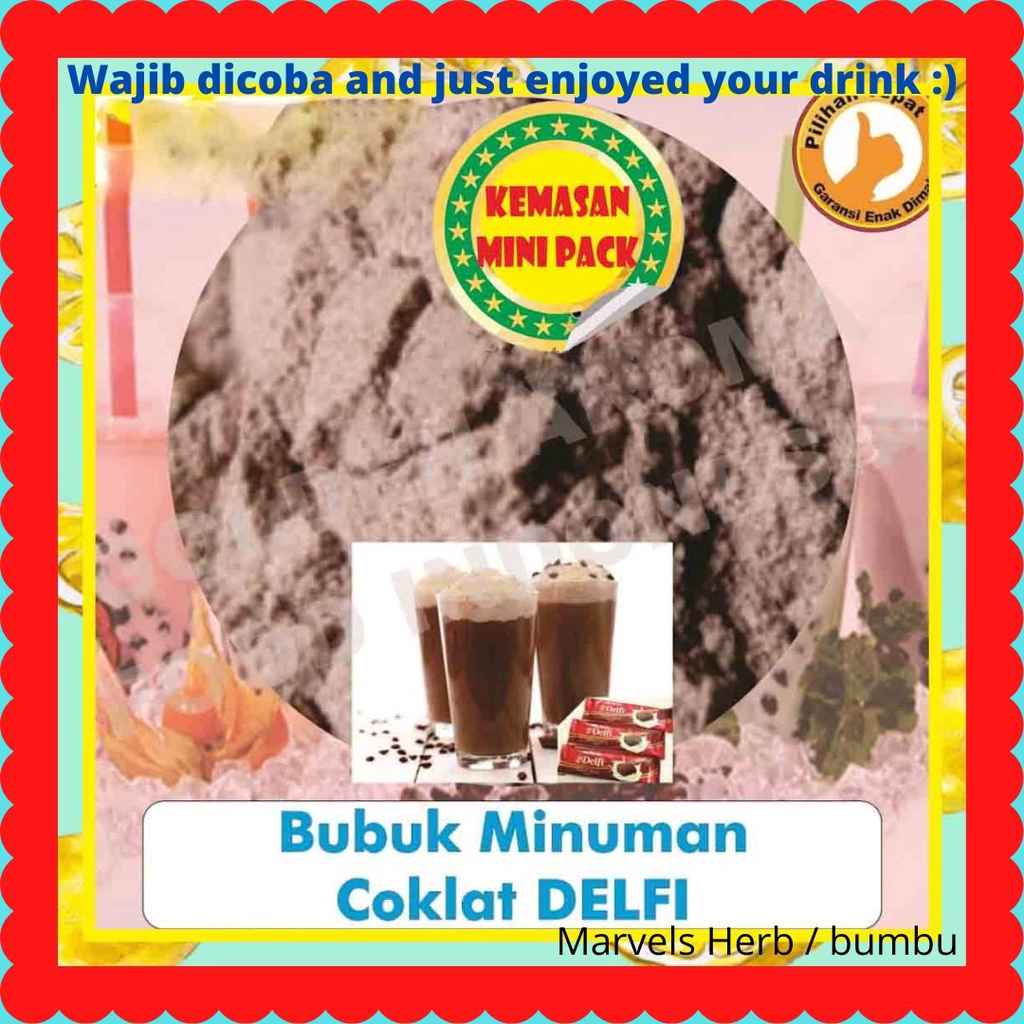 

Bubuk Minuman Rasa Coklat Delfi 50Gr Minuman Powder Choc Delfi Bisa Kiloan Drinking Powder Kekinian Boba Aneka Instan Murah Enak Terbaik Halal Premium Distributor Toko Bukan 100Gr 100 Gram Javaland Verlin Plain