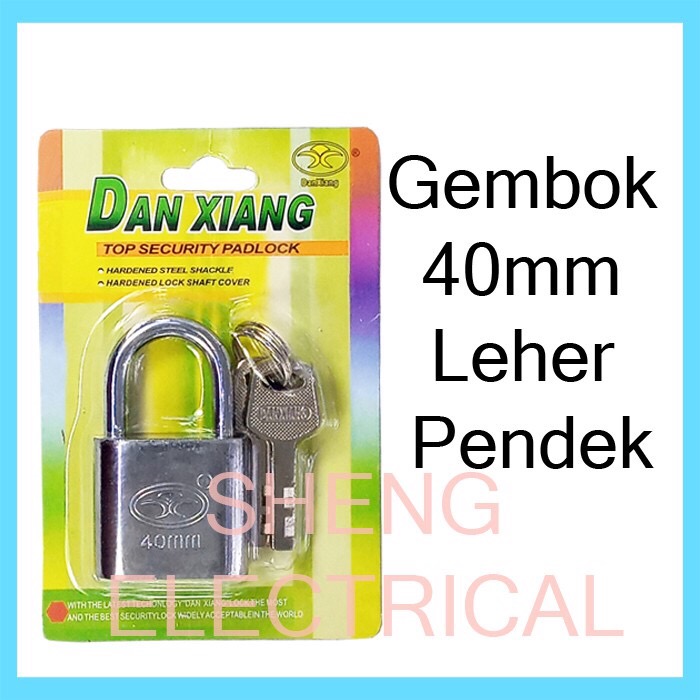 Gembok 40 Mm Pintu Pagar Rumah Kamar Toko Gerbang 40mm Leher Pendek Serba Guna Serbaguna