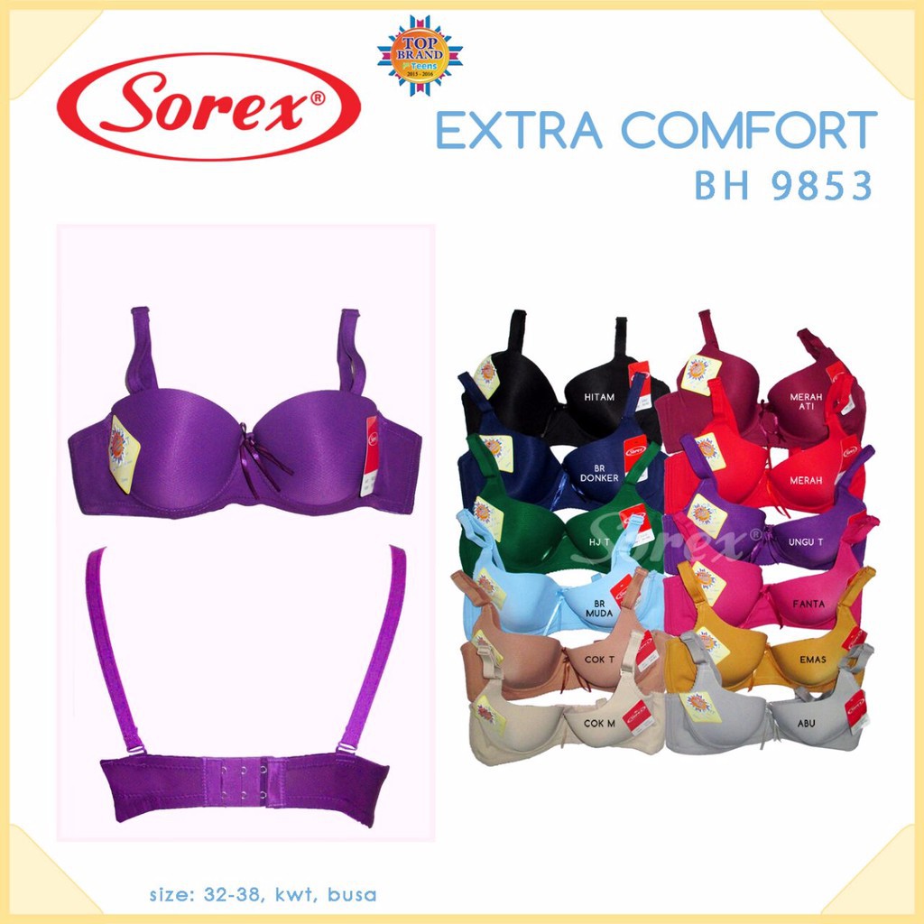 Bra Half Cup | Bra Setengah Cup Sorex 9853 dengan Kawat dan Bahan Berpori yang Super Nyaman