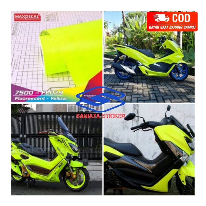 Jual Skotlet stiker kuning stabilo stiker kuning lemon stiker motor ...