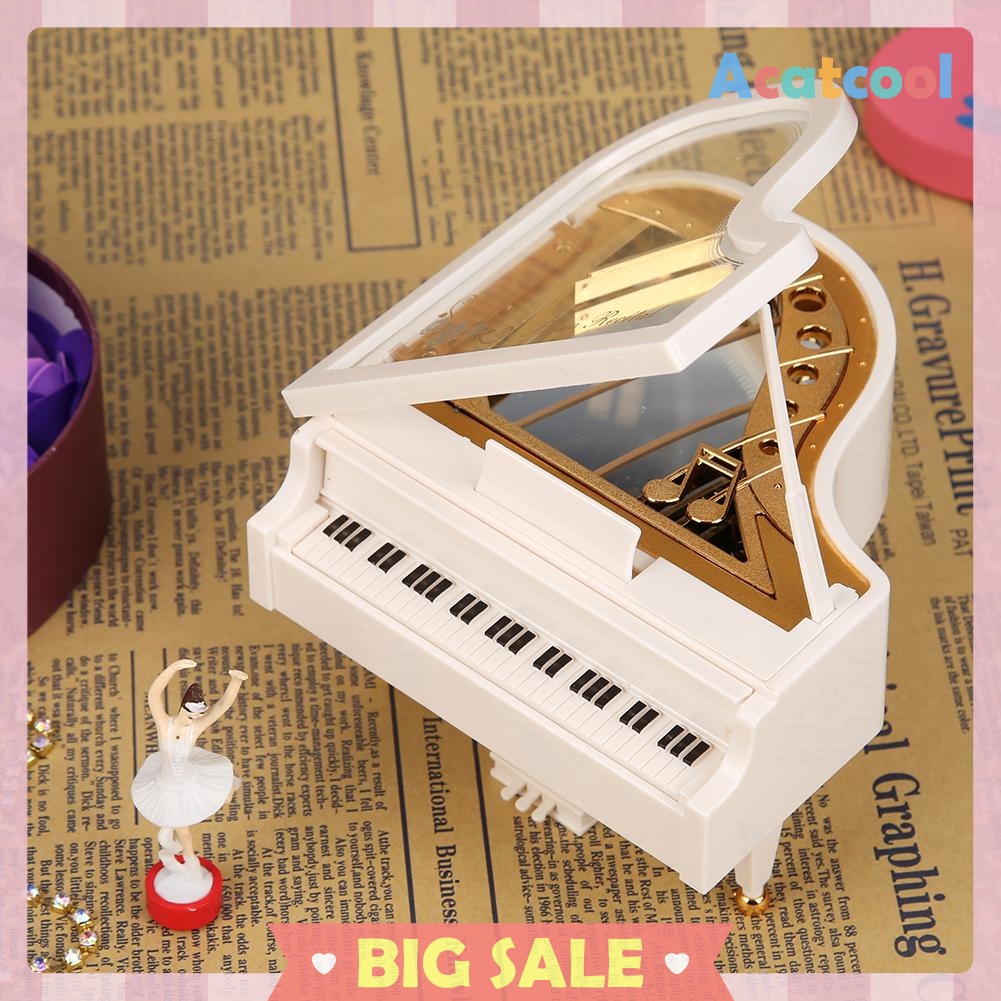 Romantic Piano Model Dancing Ballerina Music Box Clockwork Musical Boxes