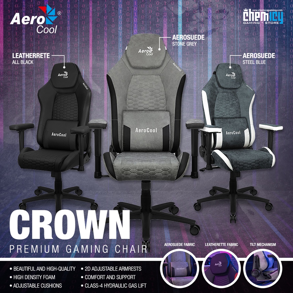 Кресло aerocool crown aerosuede