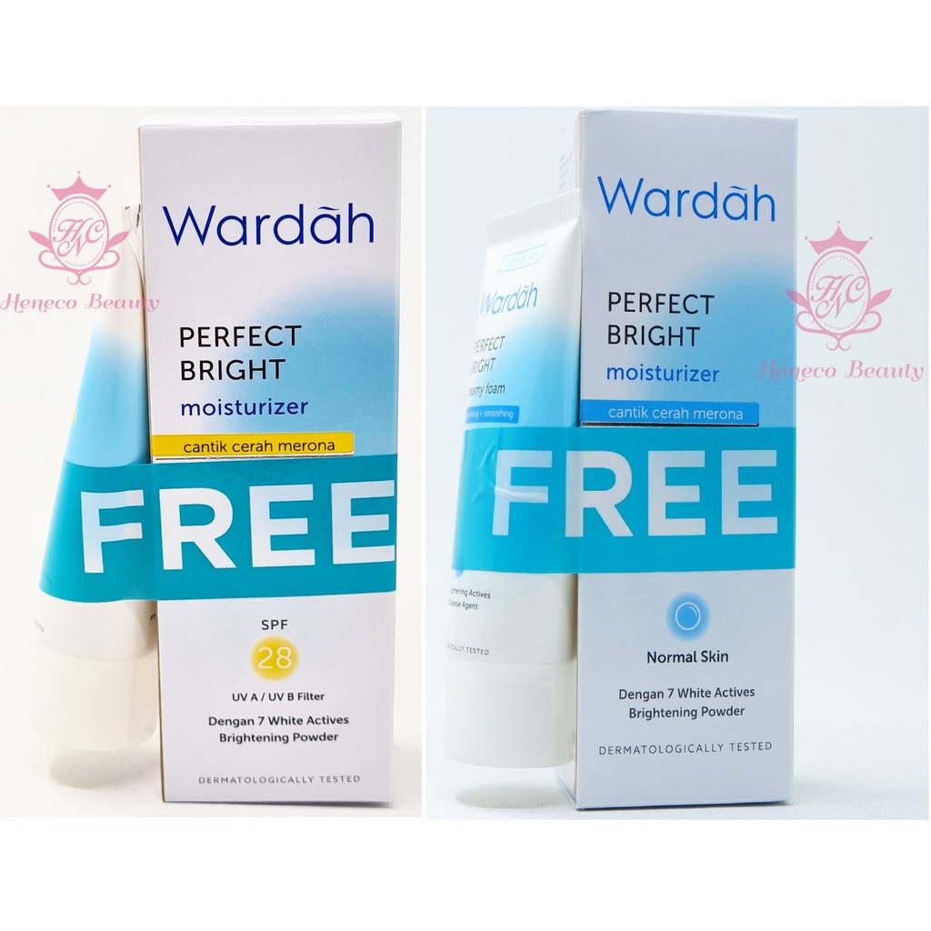 Jual WARDAH Perfect Bright Moisturizer SPF 28 20ml Bundling Creamy
