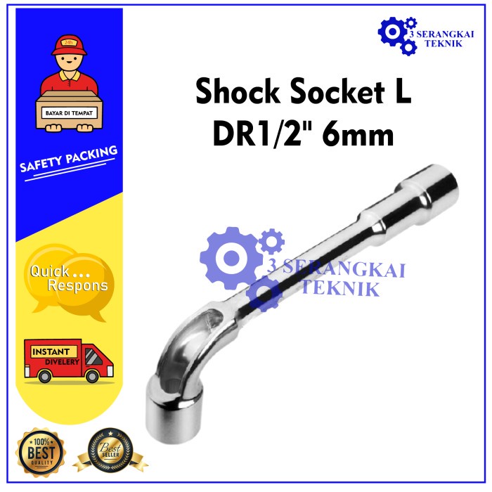 Shock Socket L DR 1/2&quot; Varian shocket