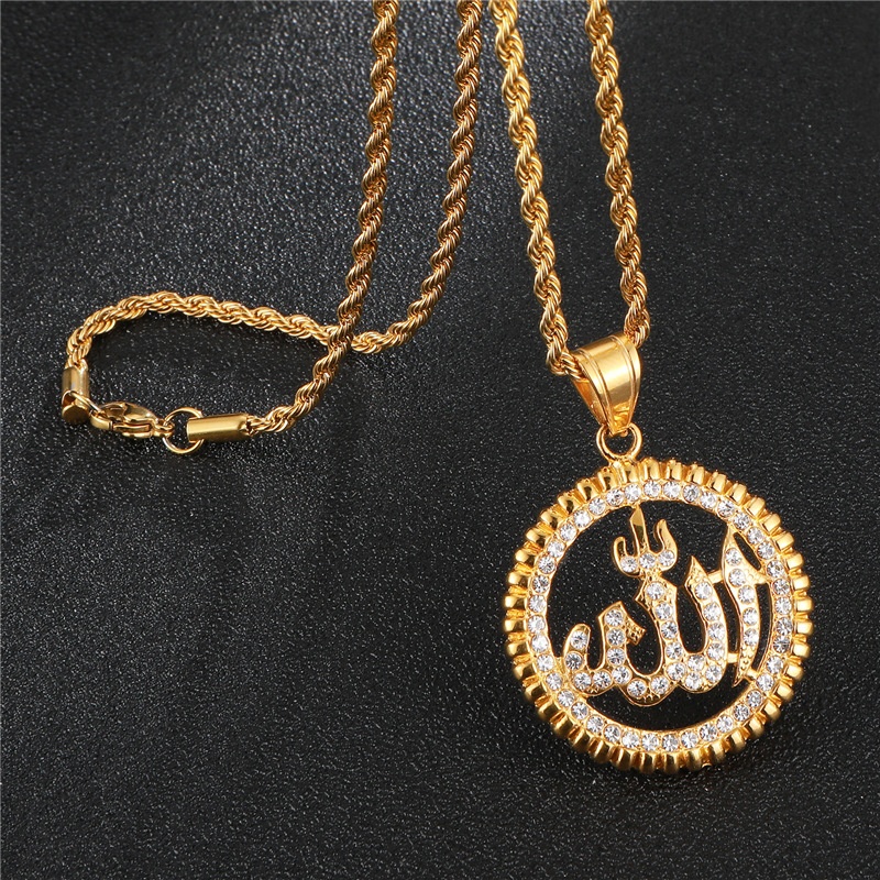 Fashion Wanita Muslim Rune Liontin Kalung / Aksesoris Perhiasan