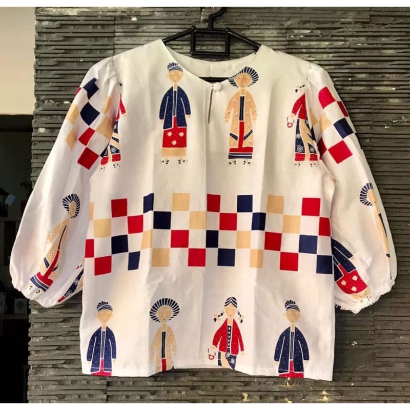 Blouse/Atasan batik karakter teman bu tejo