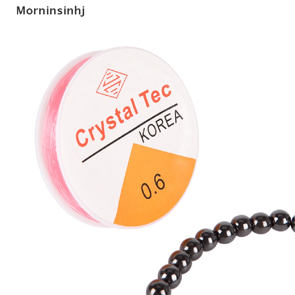 Mornin 1Roll Elastis Stretch Manik-Manik String Cords Kawat Membuat Perhiasan Benang 0.6mm id