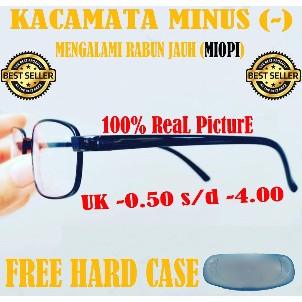 frame kacamata minus korea retro lilo / paket kacamata minus baca / ukuran -0.50 s/d -4.00 FreeCase