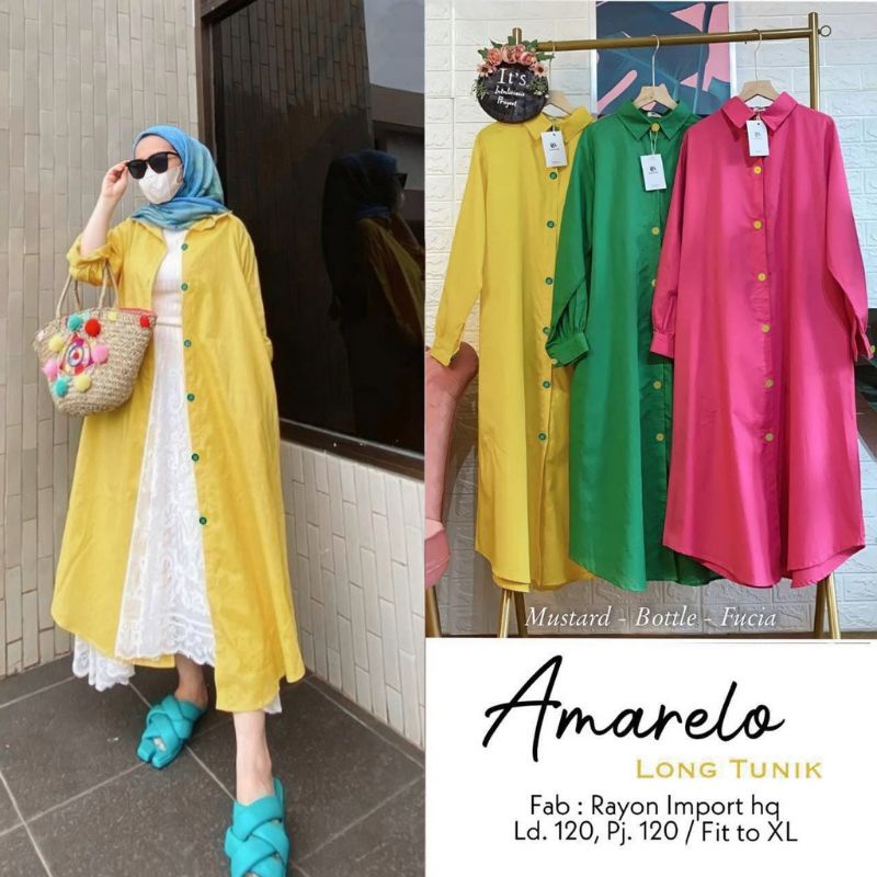 Amarelo Long Tunik