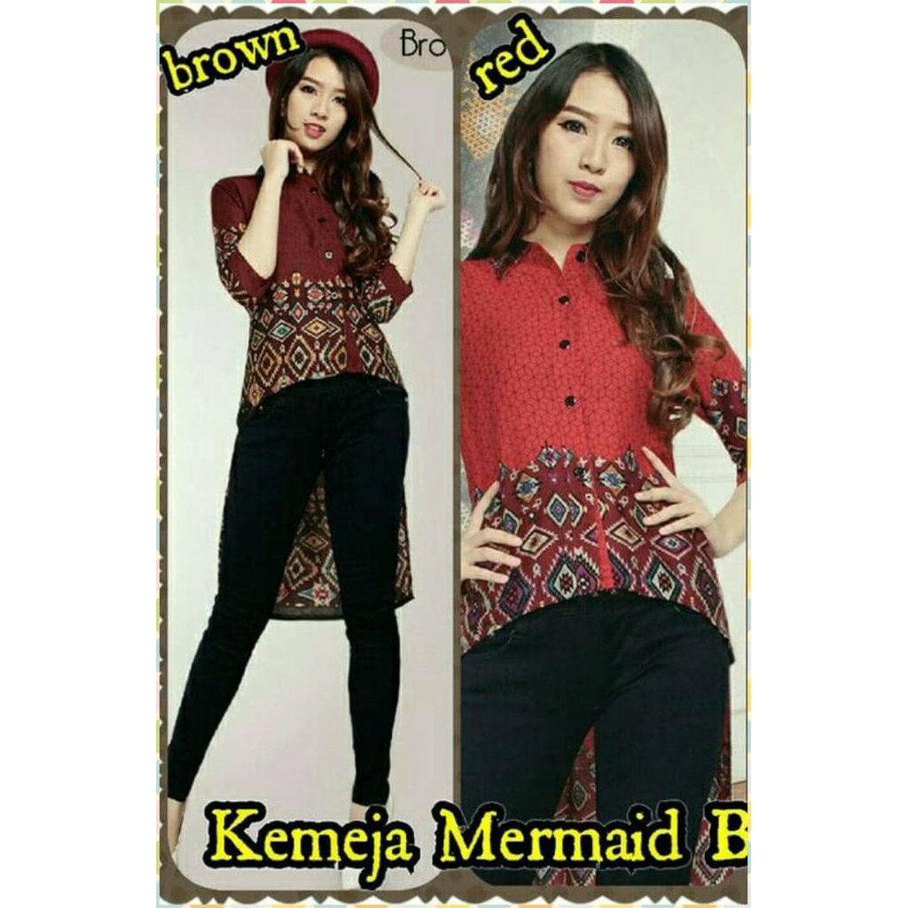 KEMEJA MERMAID BATIK LAILA {PRODUK TERBARU}
