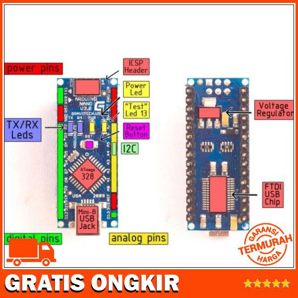 ARDUINO NANO V3.0 (ATMEGA328)