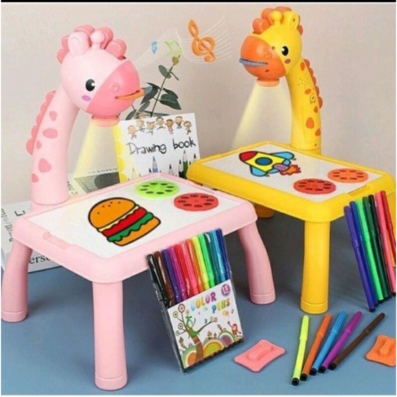 

RB COD-Meja Menggambar Proyektor Ukuran Besar+Music+Lampu/Maenan Edukasi Menggambar Anak