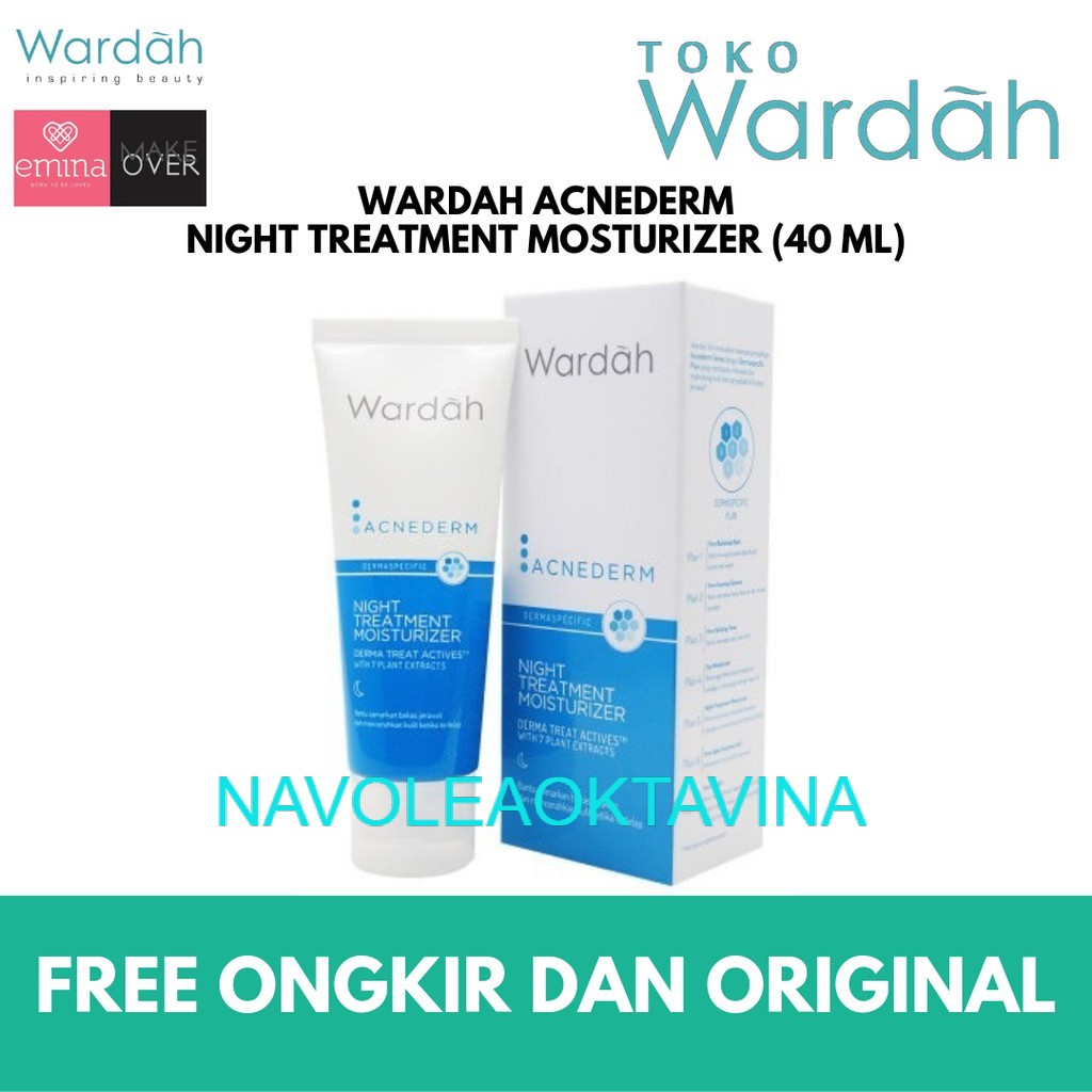 Wardah AcneDerm Night Treatment Moisturizer NAVO