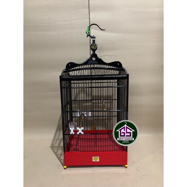 SANGKAR KANDANG KOTAK ORIQ JAYA HITAM MERAH NO 1