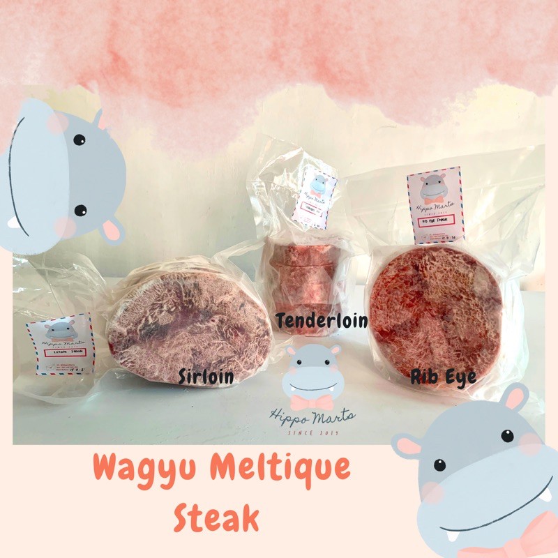 Santori BLUE LABEL Wagyu Beef 1 KG : TENDERLOIN  , RIB EYE , SIRLOIN STEAK ( 200 gram / Porsi )