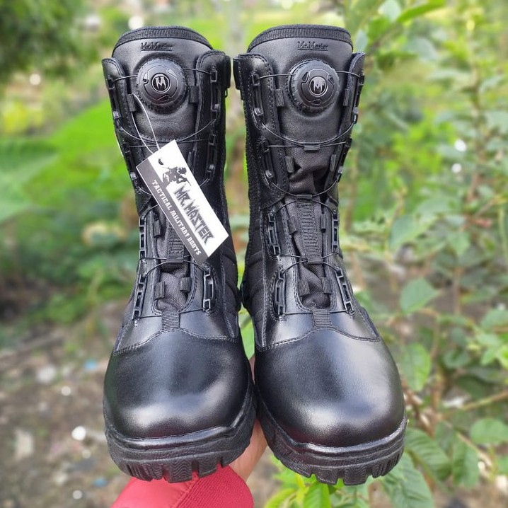 SEPATU PDL NINJA TALI PUTAR MR.MASTER KULIT SAPI ASLI SEPATU PDL DINAS LAPANGAN TNI POLRI SECURITY