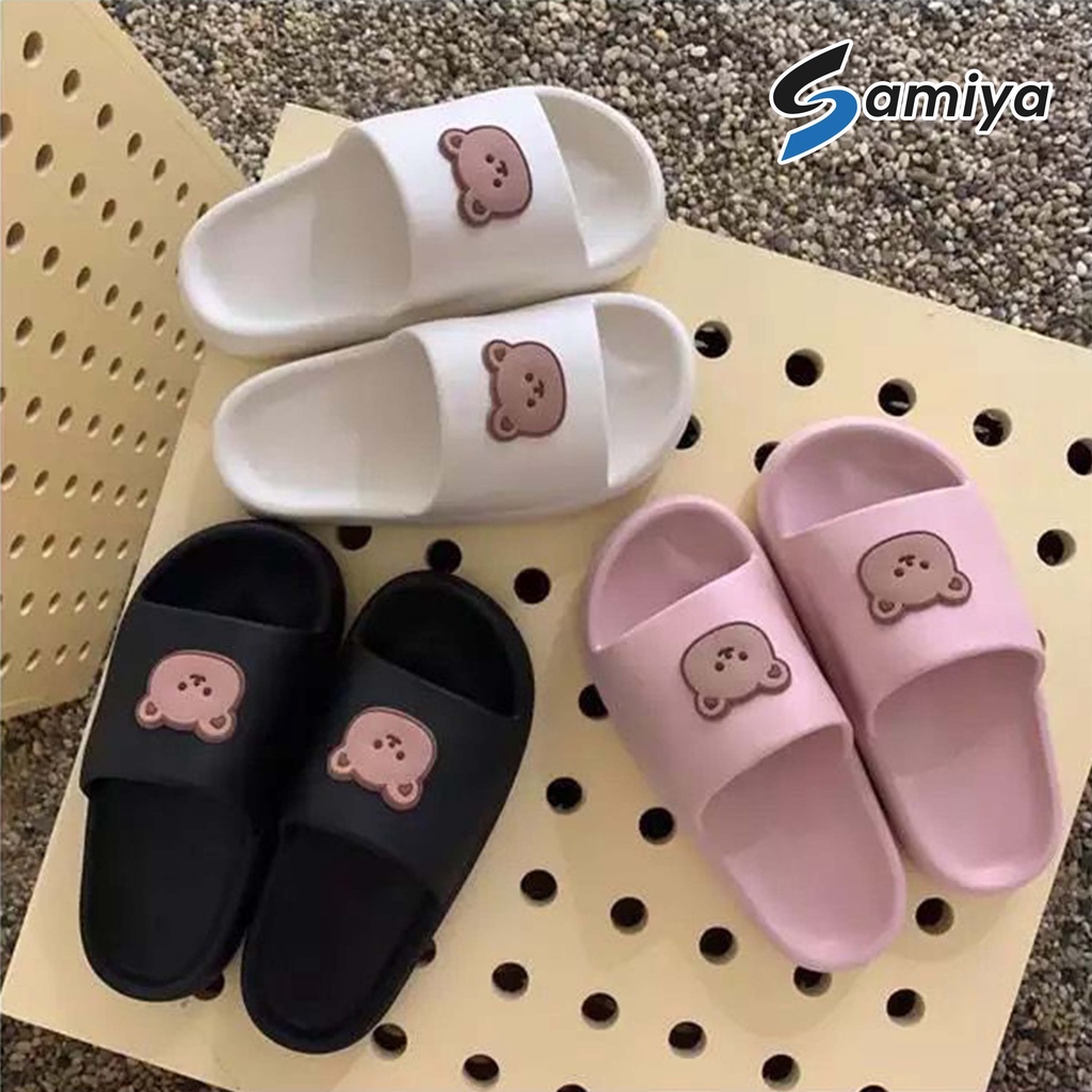 sandal dewasa motif beruang cowo cewe / bear slipper man woman / sendal rumah slop beruang