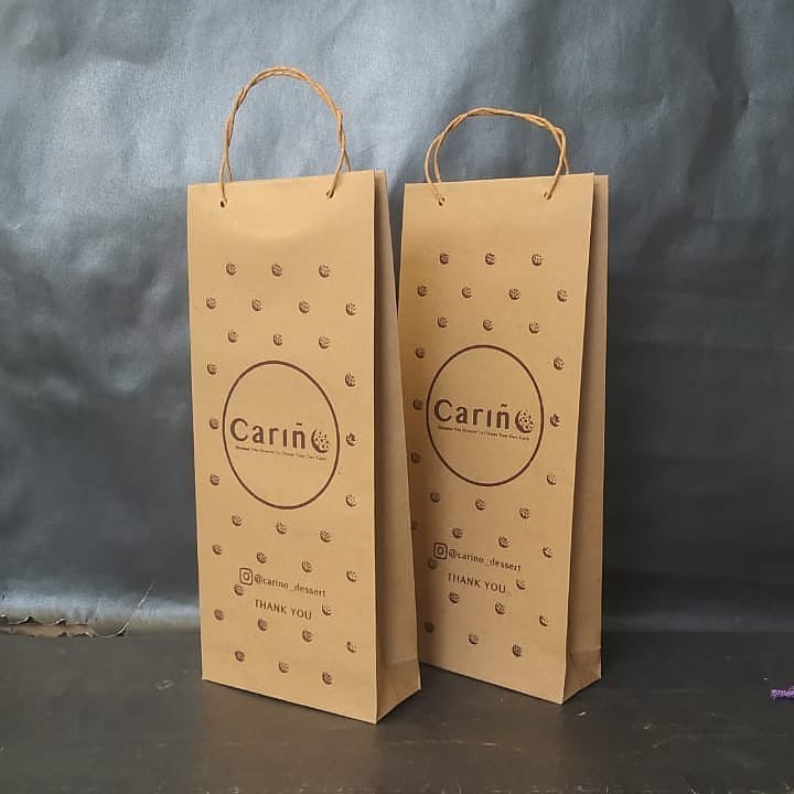 

Paper Bag Paperbag Tas Kertas Sablon, Souvenir Sandal Hotel 14x5x32