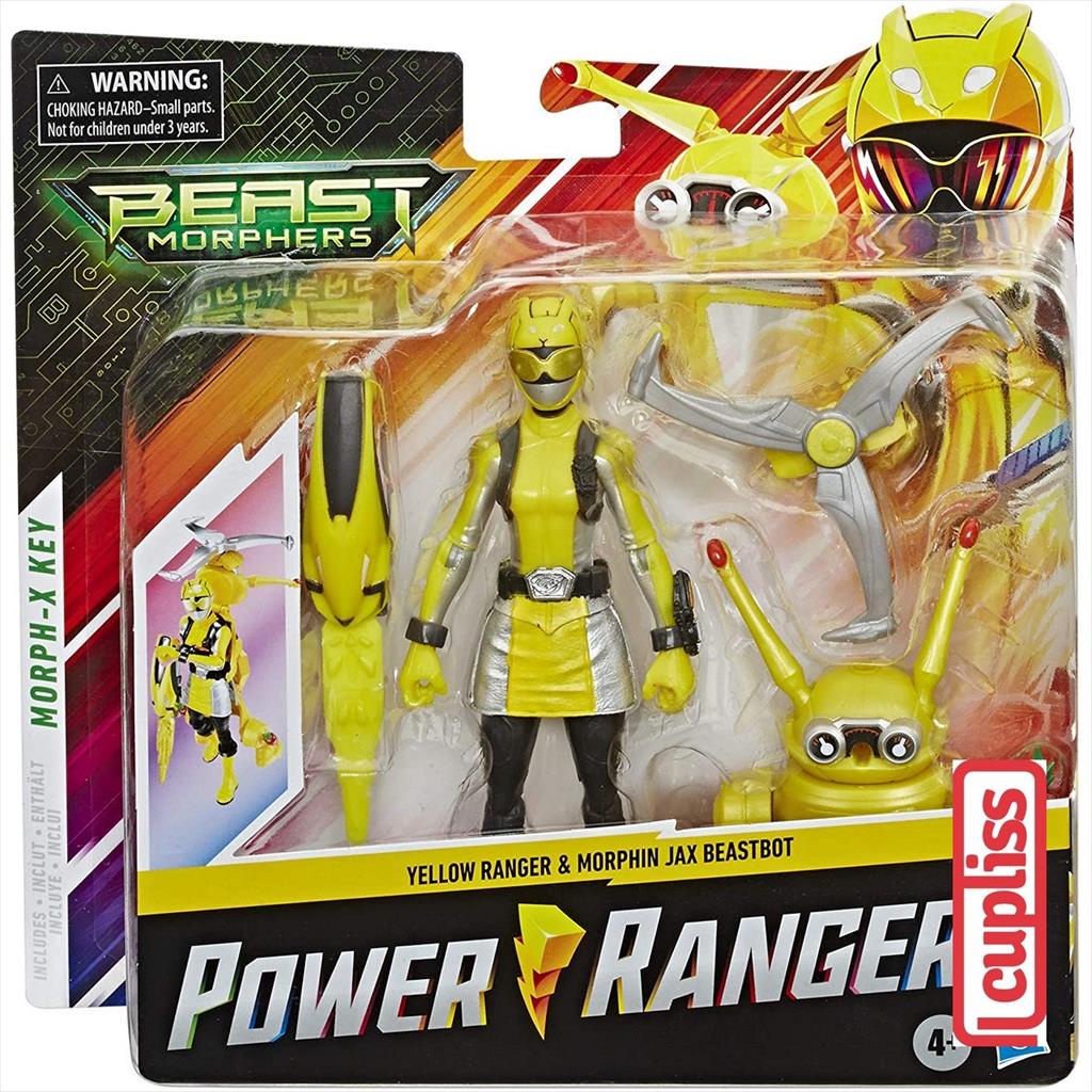 Hasbro Power Rangers E8087 Yellow Ranger Morphin Jax Beastbot