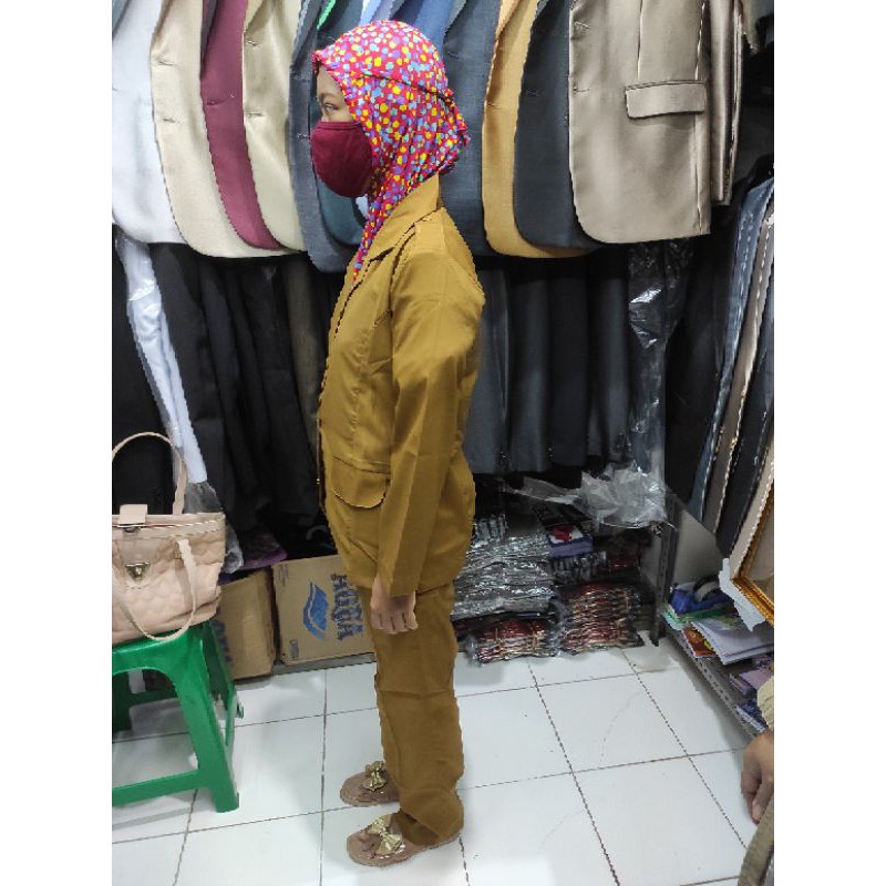 Baju Seragam wanita Dinas PNS DKI PMDA Safari PDH seragam dinas