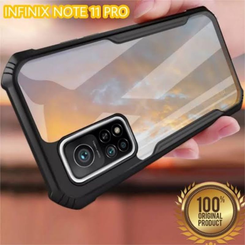 Case Fuze Acrylic Bening Transparan Infinix Note 7/Hot 8/8 Lite/Hot 10s/Note 10/Hot 10 Play/Note 10 Pro/Hot 11/Note 11/Note 11 Pro Anti Shockproof Protect Camera