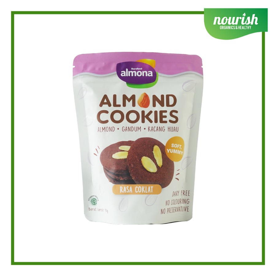 Almona Almond Cookies Rasa Coklat 90g