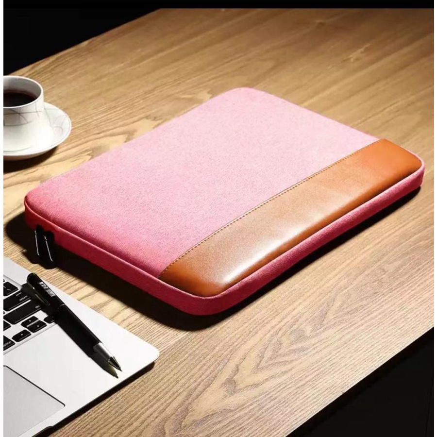 Tas Laptop 14 inch sleeve Softcase waterproof - Pink