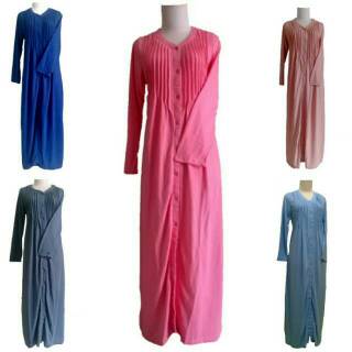  Gamis  Homey dress gamis  rumahan polos daily casual bahan 