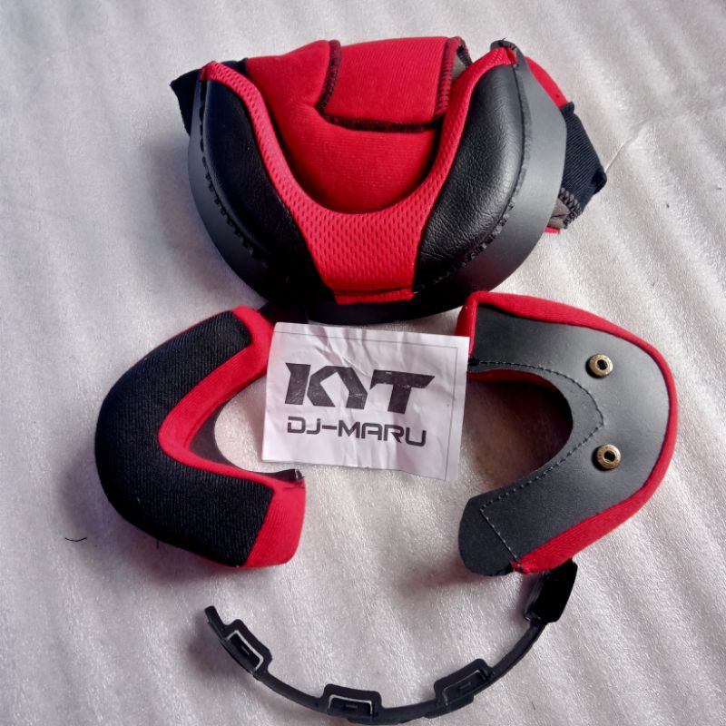 busa helm KYT djmaru kacing besi,busa set kain atas dan bisa pipi KYT dj maru
