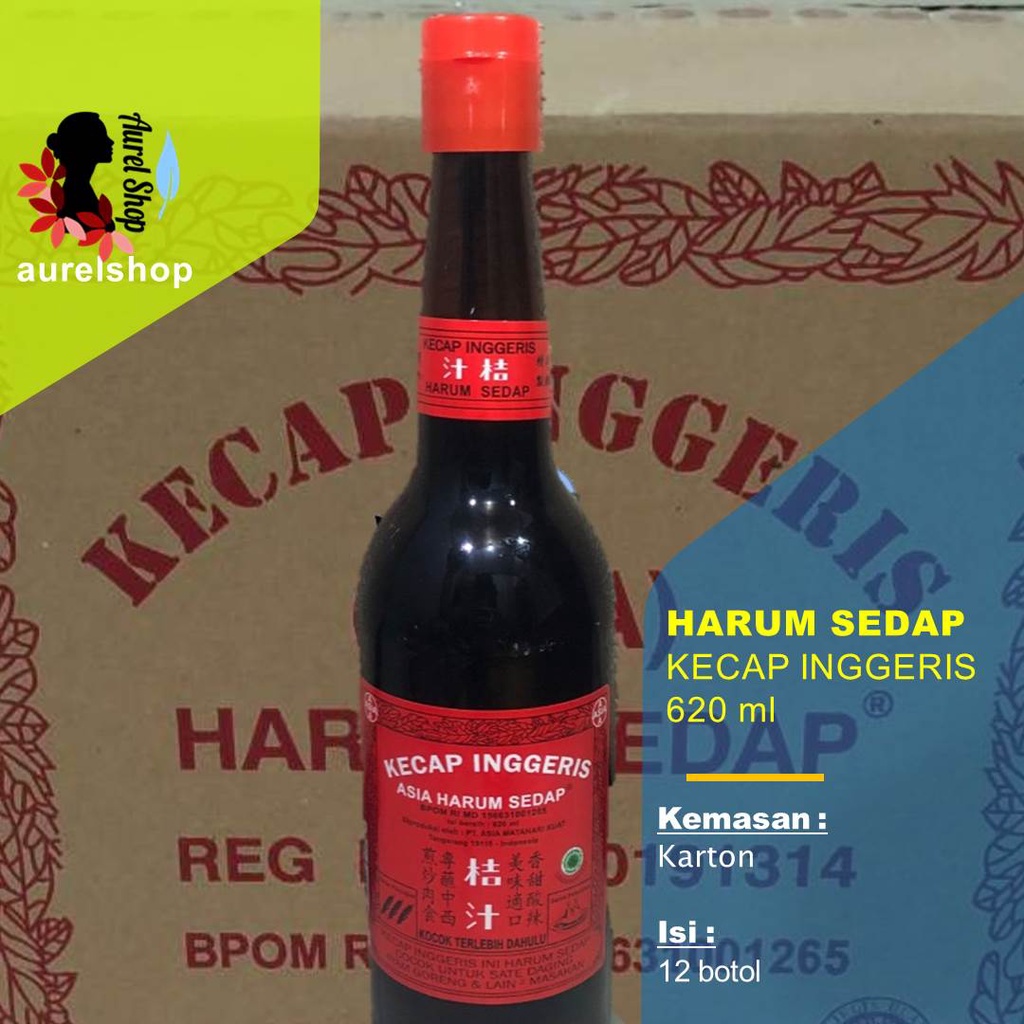 

ASIA HARUM SEDAP Kecap Inggeris Inggris 620 ml kemasan Karton 12 Botol