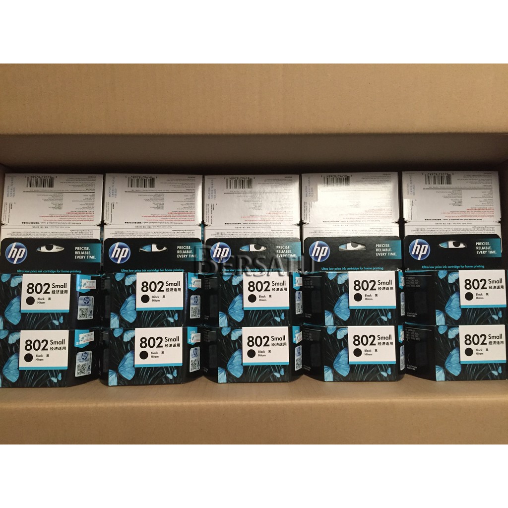 Tinta HP 802 Black Original ∬ Ink Cartridge Small Bk/Hitam hp802 CH561ZZ ♕ L0 SM Q1