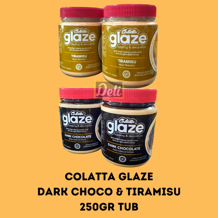 

Colatta Glaze Dark Chocolate 250gr Tube / Selai / Topping Donat Coklat Colatta