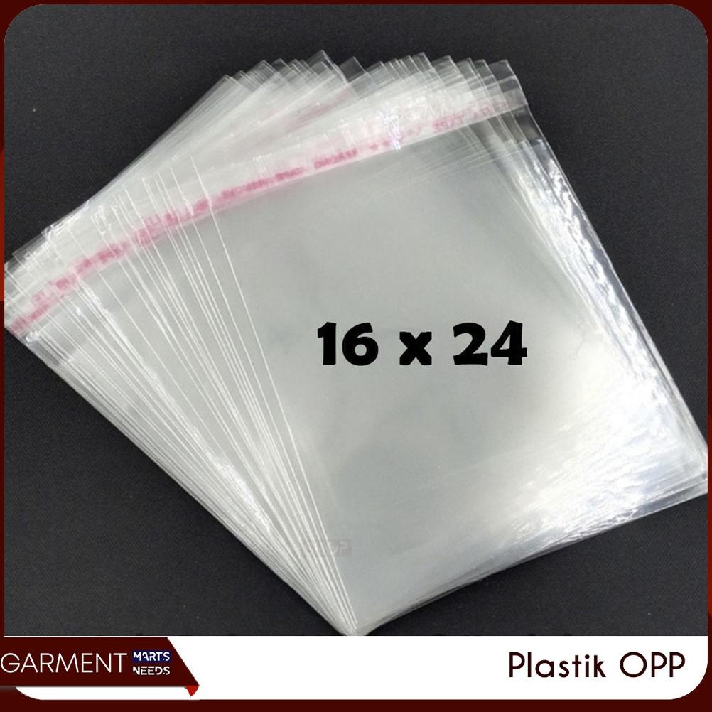 

TERBARU!!! KANTONG PLASTIK OPP LEM 16 X 24 CM 100PCS