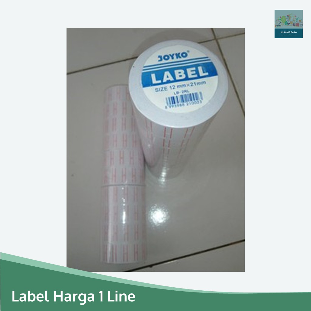 

LABEL HARGA 1 LINE JOYKO MX-5500 Size 12 mm x 21 mm