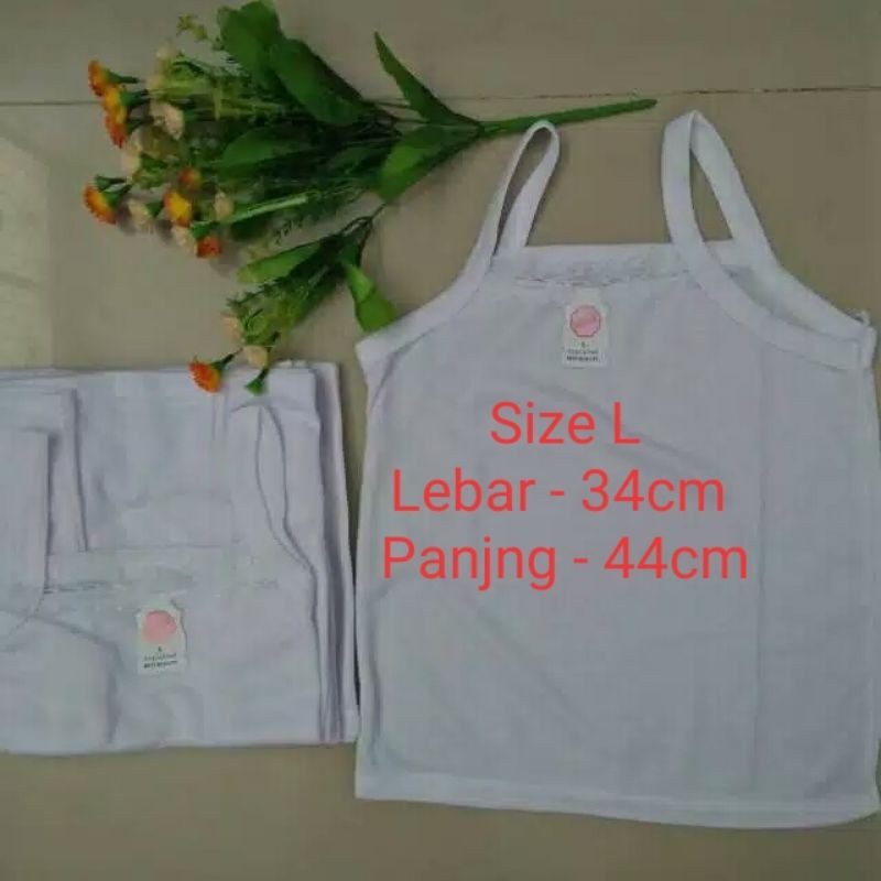 1lusin L kaos singlet renda/kaos dalam anak tk/kaos kutang anak cewek/kaos singlet perempuan