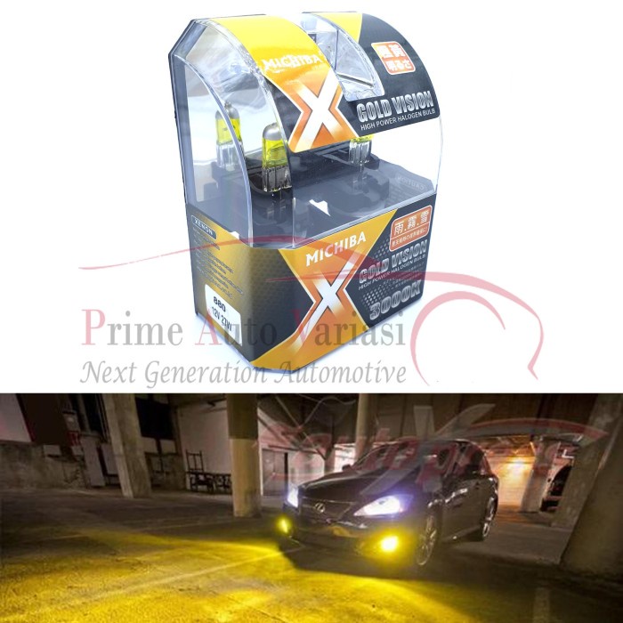 Lampu Michiba Bohlam Michiba Xenon H27 880 3000k 27Watt Yellow