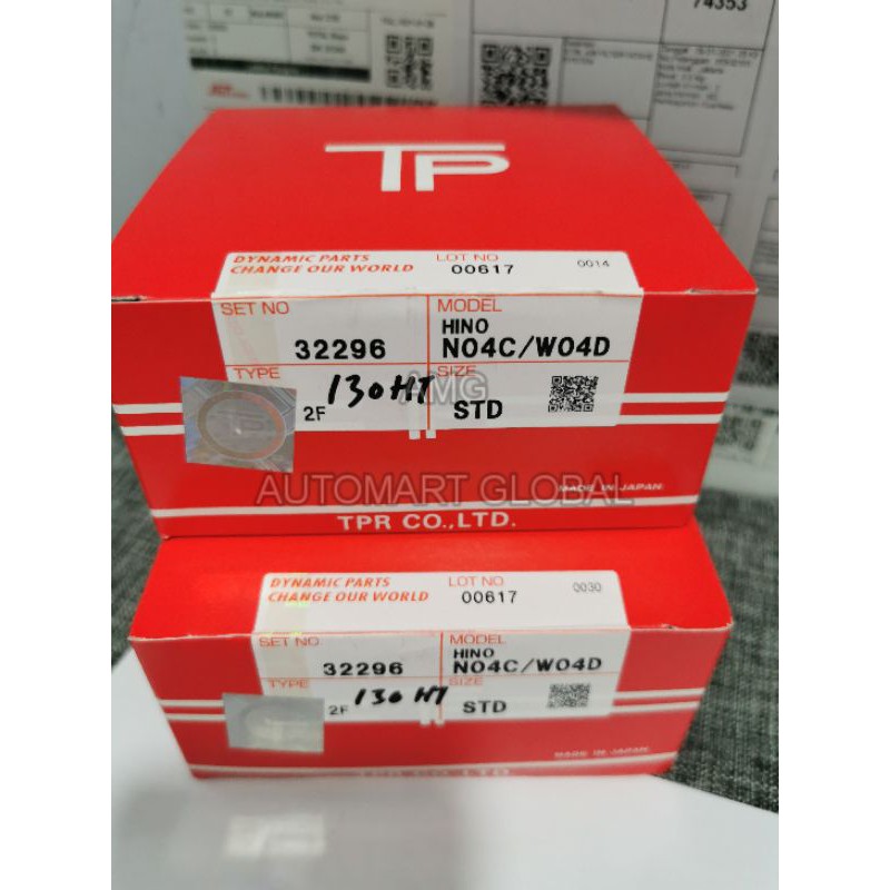 ring piston hino dutro 130ht wo4d asli  NPR JAPAN