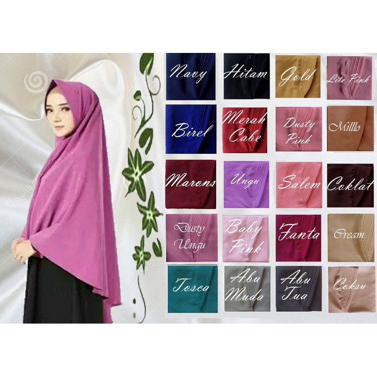 HIJAB JILBAB KHIMAR INSTANT 2 LEBIH TEBAL DAN PANJANG